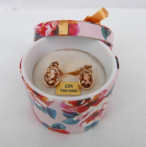 Boucles oreilles camée - boucles,