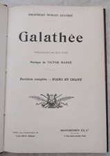 Massé Galathée partition ancienne reliée chant piano