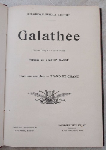 Massé galathée partition - massé,