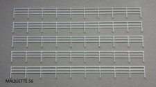 ho barrière jardin lot 5 balustrades blanches clôture 1/87 décor train diorama