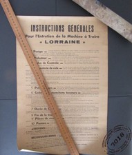 Affiche 1954 Instructions Générales d'Entretien de la Machine à Traire LORRAINE
