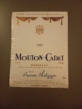 étiquette de vin Mouton-cadet