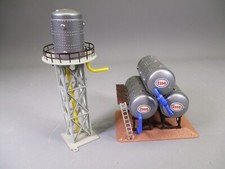 LQ1583 VOLLMER V511 Train Ho 1/87 Maquette montée Cuves et tour de raffinerie