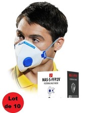 10 x masques de protection - masque anti-poussière FFP2 avec valve respiratoire