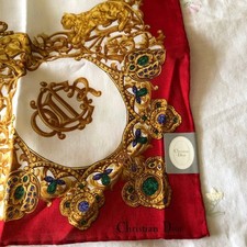 Foulard Gucci rouge coton