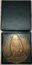 MÉDAILLE BRONZE COMPAGNIE MESSAGERIES MARITIMES CENTENAIRE DES SERVICES 1951.