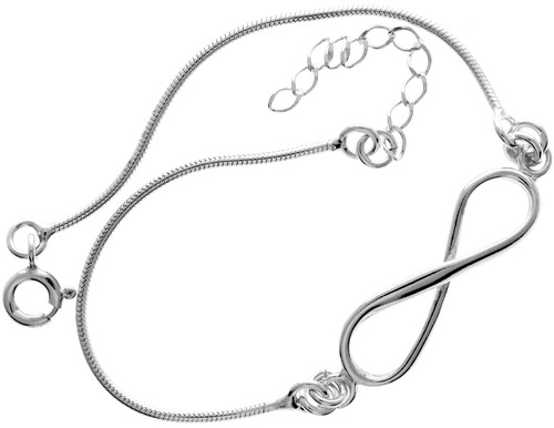 Bracelet infini argent - bracelet,