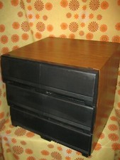 Vintage Lot 3 Ancien CASIER de RANGEMENT K7 VHS A TIROIRS pour 3x24=72 CASSETTES