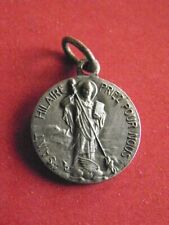 MEDAILLE RELIGIEUSE ANCIENNE. SAINT HILAIRE PPN. METAL ARGENTE.