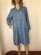 Robe Chemise Manches longues Vintage 70s à motifs T50/52 XXL (094)