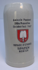 CHOPE BIERE 1 L  SPATEN G S AMICALE POUSSET XVII e PROMOTION OKTOBERFEST 1967
