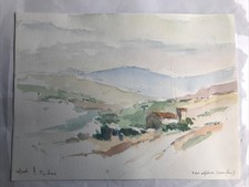 Aquarelle OPPÈDE ( Vaucluse)