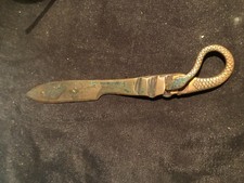 COUTEAU DE POILUS TRAVAIL TRANCHEE EN FORME DE SERPENT L'AISNE