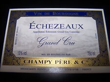 étiquette vin Echezeaux Grand