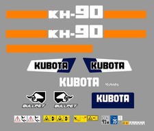 Kubota KH90 Mini Digger Complet Décalque Set avec Sécurité Avertissement Signes