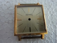 BOITIER BOITIER PLAQUE OR CARRE POUR MONTRE HOMME MECANIQUE NEUF DE STOCK