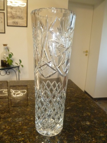Vase cristal taillé - en,
