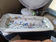 Plat à poisson en faïence de