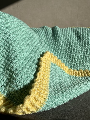 Couverture plaid fait main - couverture,