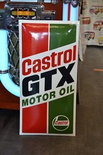 Grande plaque émaillée CASTROL GTX huile automobile emailschild - 60 cm -