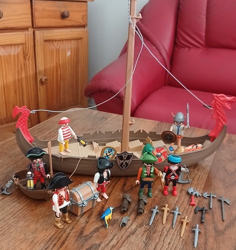 Lot bateau viking - lot, playmobil