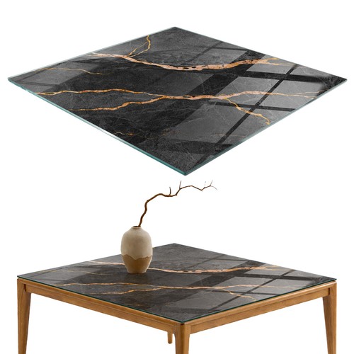 Plateau table verre - plateau, de