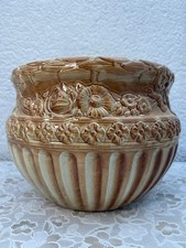 Grand Cache-pot Ancien Digoin n°532 – Céramique émaillée Marron – Art Déco