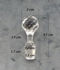 Ancien petit bouchon de carafe cristal taillé, en très bon état #5.