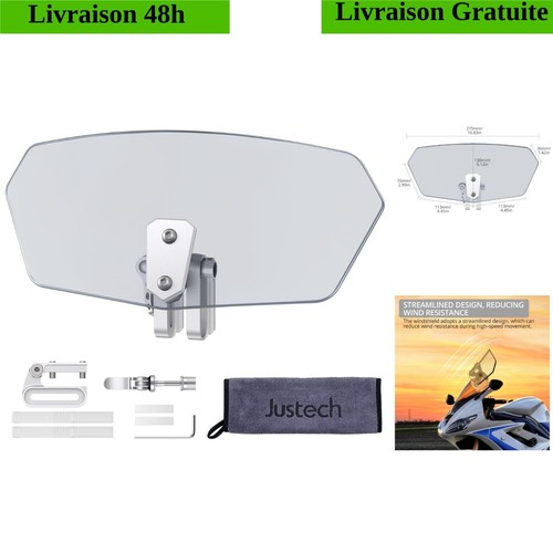 Justech pare brise - moto, clip