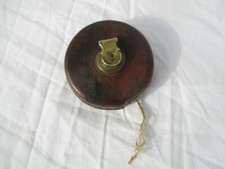 Ancien mètre de couturière gainé cuir 10 mètres début 1900 