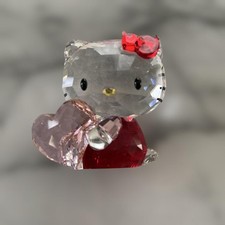 Figurine en cristal cœur rose