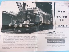 GECOMODEL HO Locomotive vapeur 040 TA TB TC SNCF (4DM PLM) Très Rare et complet