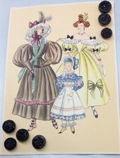 BEAUX BOUTONS XIX EME EN JAIS   SUR CARTE DIAMETRE  1,1 CM ET 1 CM