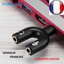ADAPTATEUR AUDIO PS4 XBOX ÉCOUTEUR CASQUE MICRO PRISE Y U FICHE 3.5MM JACK MÂLE