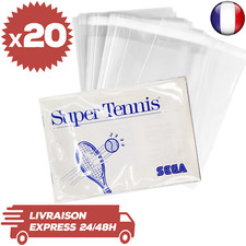 20 Protections Sachet Pochette Refermable Notice Jeux Master System MS