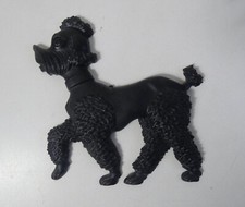 ancien caniche en plastique moulé chien vintage