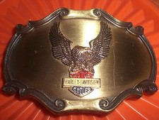 HARLEYDAVIDSON RED WHITE BLUE VINTAGE EAGLE 1980 RAINTREE BELT BUCKLE 3D RARE 