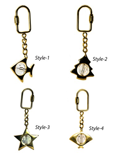 Gold plated crystal key - 24,