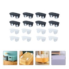  Boîte de rangement 16 pièces roulettes auto-adhésives poubelle durable