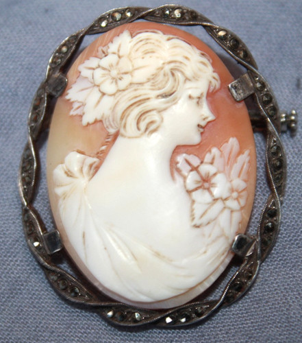 Broche ancienne argent avec - ancienne,