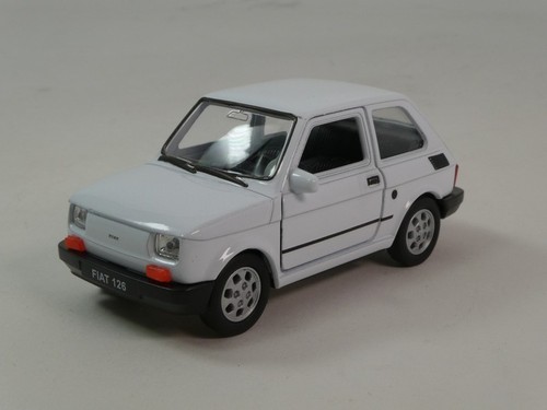 Welly fiat 126 voiture - fiat, blanche
