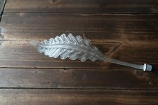 Verre murano ancien partie de lustre grande feuille 4