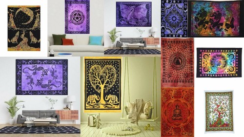 Lot tapisserie murale coton