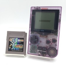 Console Nintendo Game Boy Gameboy Pocket Clear Purple MGB-001 testée fonction...