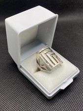 Ancienne Bague En Argent Massif 925 Motif Grec