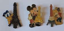PINS PIN TOUR  EIFFEL PIN EIFFEL TOWER DISNEY MICKEY DONALD GOOFY 3 PINS