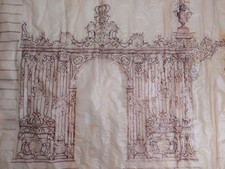 Ancien Plan Sur Calque Ferronnerie Nancy