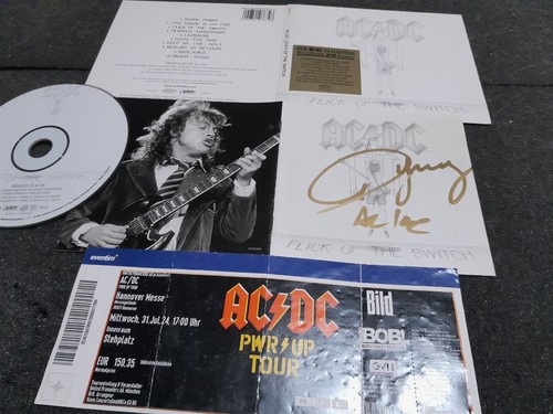Autograph angus young - ac/dc,