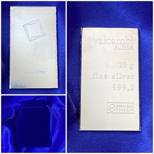 Lingot argent pur - argent, valcambi
