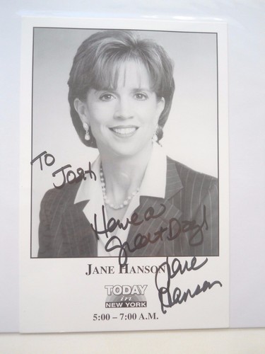 Jane hanson autographed - hanson, x